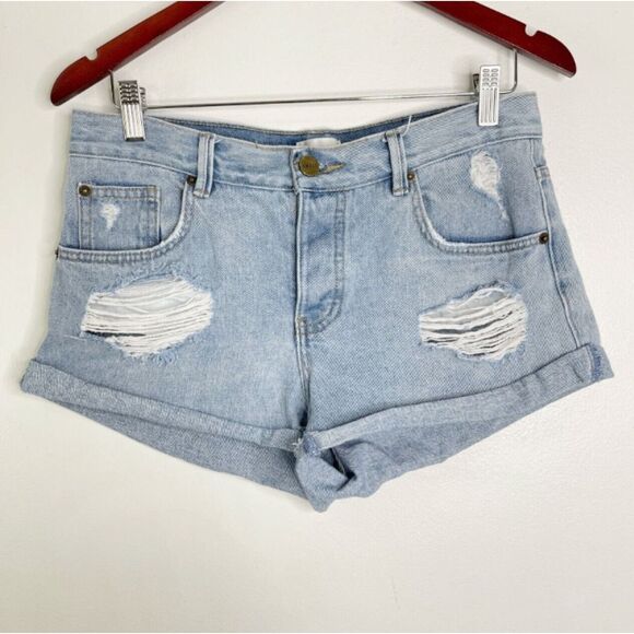 Amuse Society Pants - Amuse Society Revolve Crossroads High Waist Cuffed Denim Short Women's Size 27